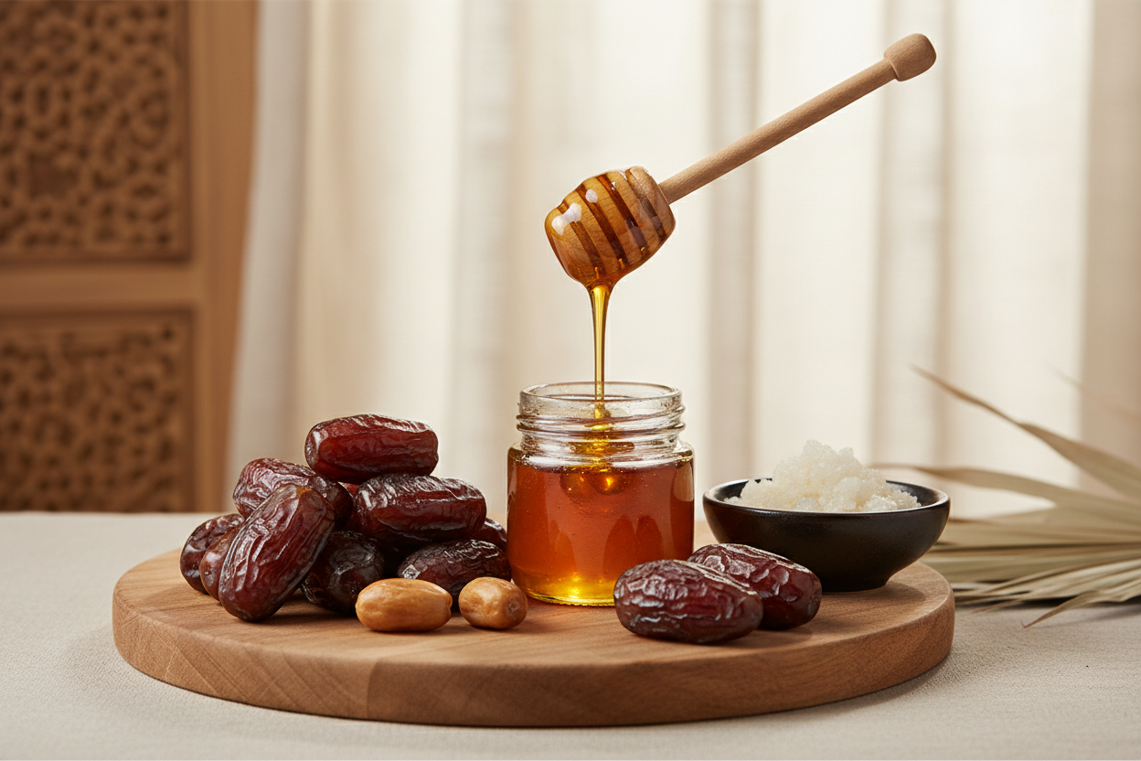 Datteln und Honig Banner ohne Text
